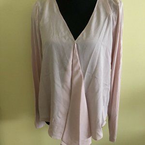 Ivanka Trump V Neck Pink Blouse - Size Large